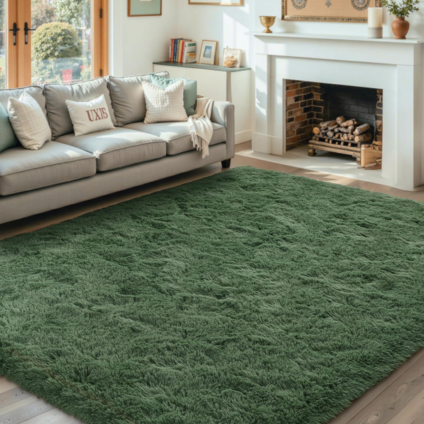 6x9 Ft Dark Grey Shag Area Rug