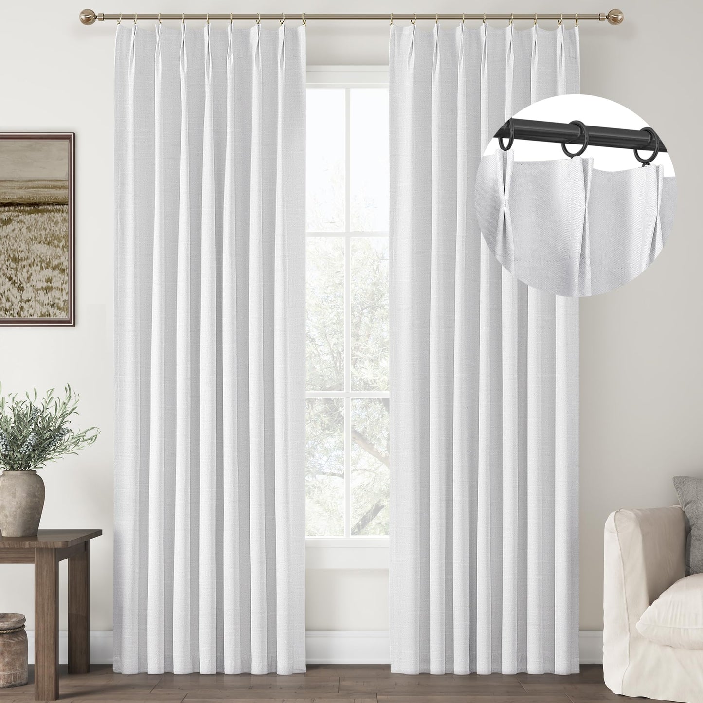 ChrisDowa Blackout Curtains 102" – 2 Panels