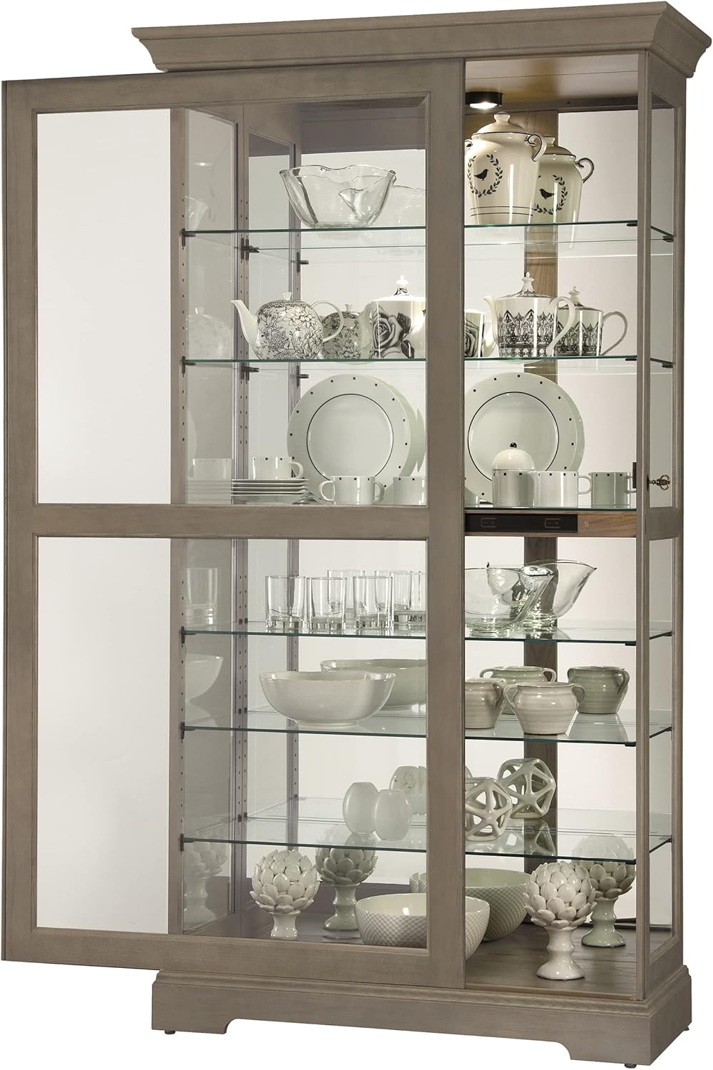 Howard Miller Gilman Grey Curio Cabinet