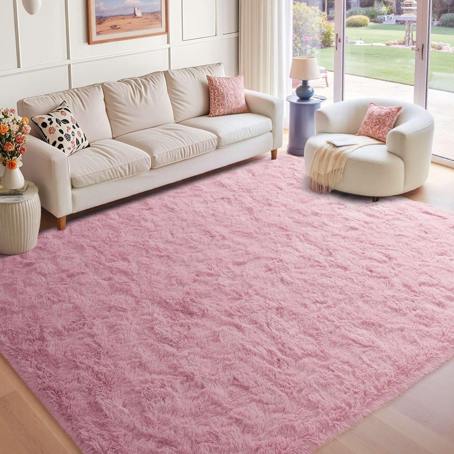 6x9 Ft Dark Grey Shag Area Rug