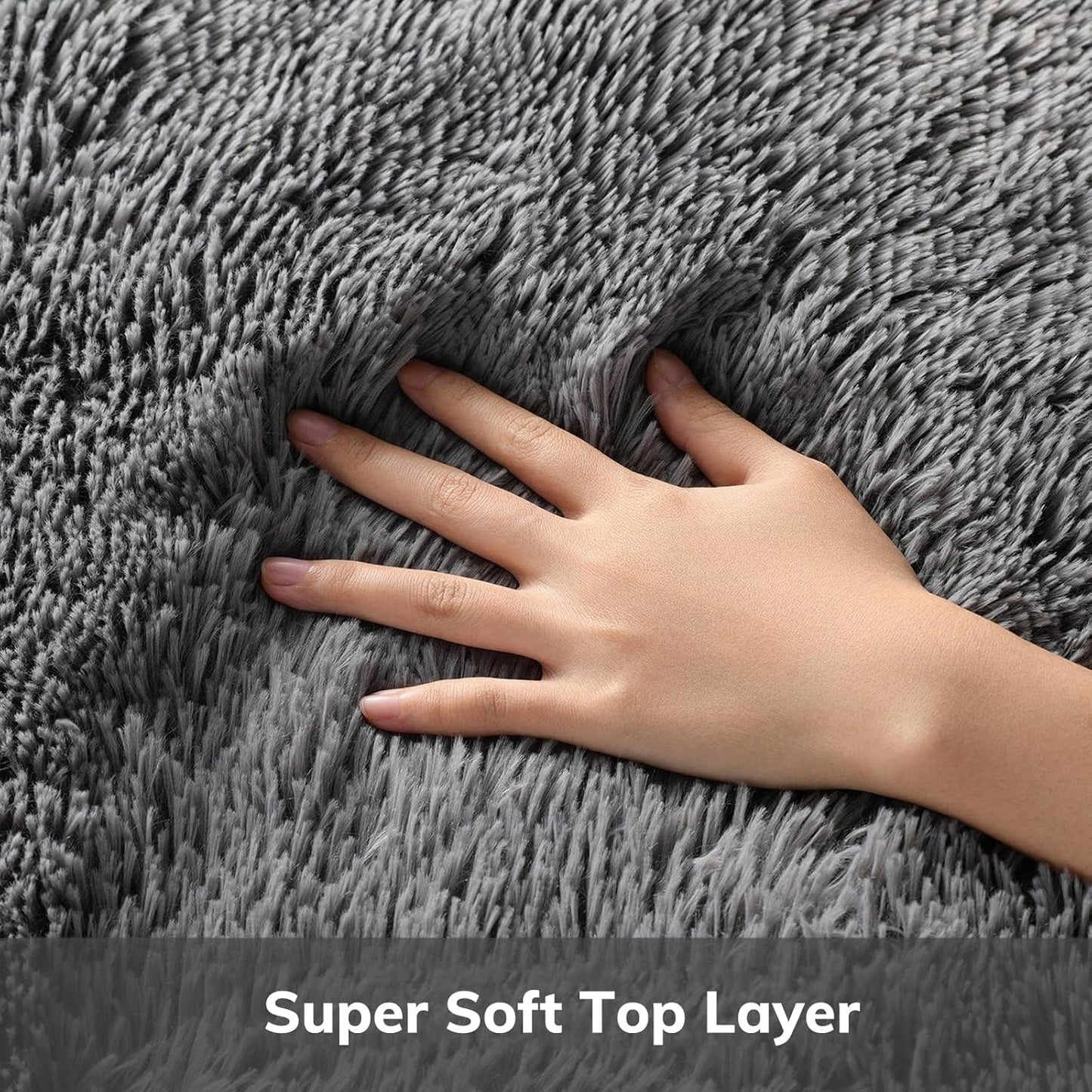 Ophanie 8x10 Grey Shag Area Rug