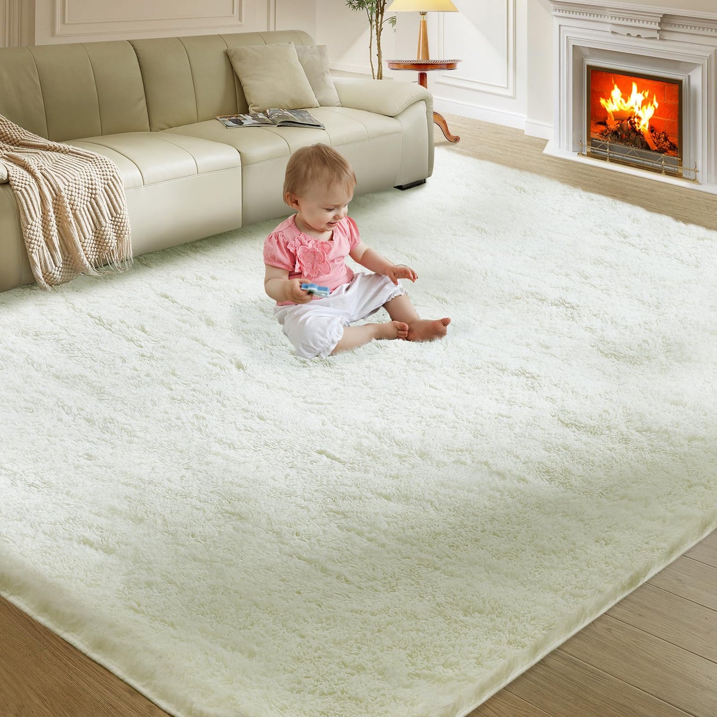 5x8 Grey Ultra-Soft Shag Rug
