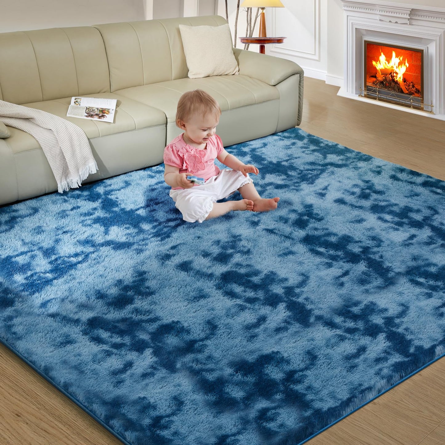 5x8 Grey Ultra-Soft Shag Rug