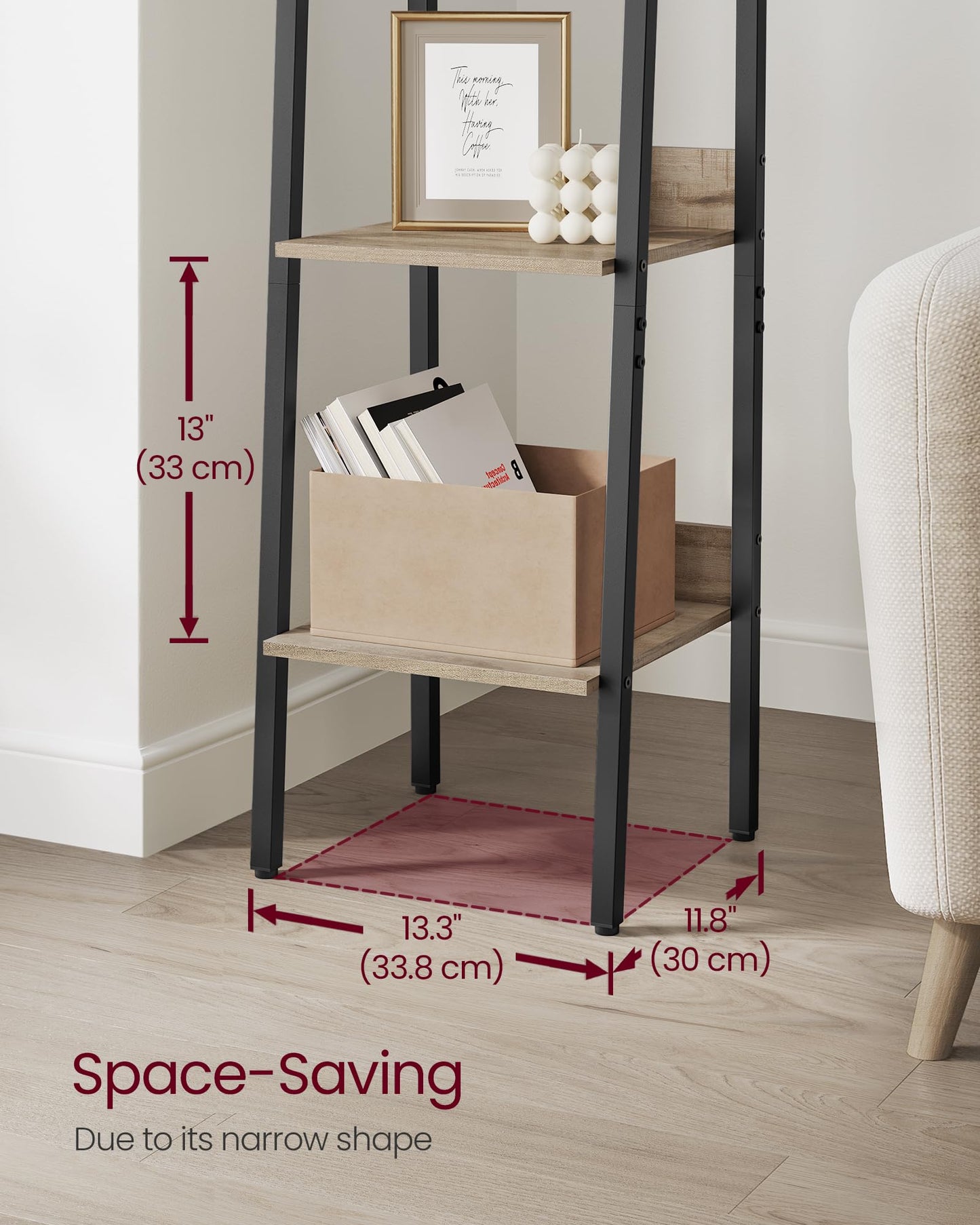 VASAGLE 5-Tier Ladder Bookshelf