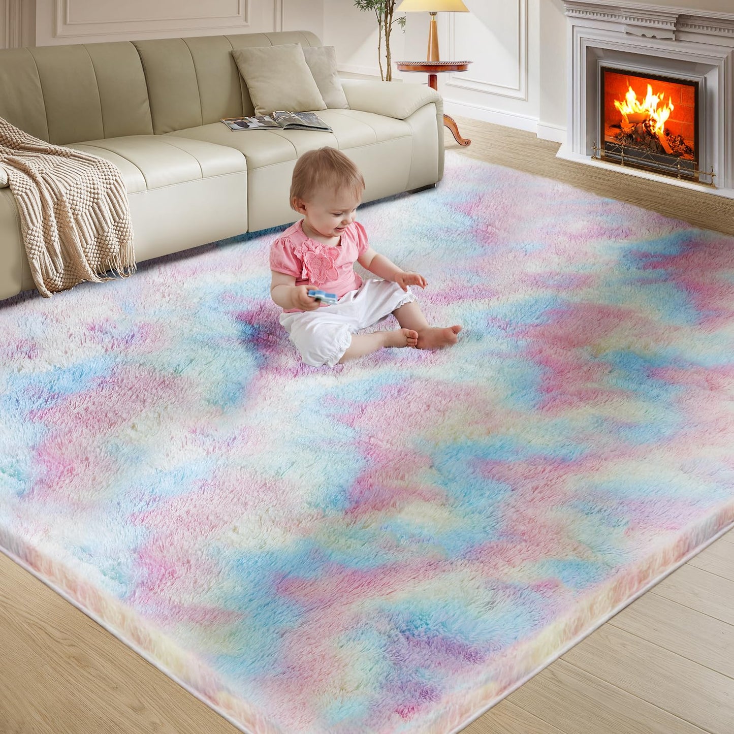 5x8 Grey Ultra-Soft Shag Rug