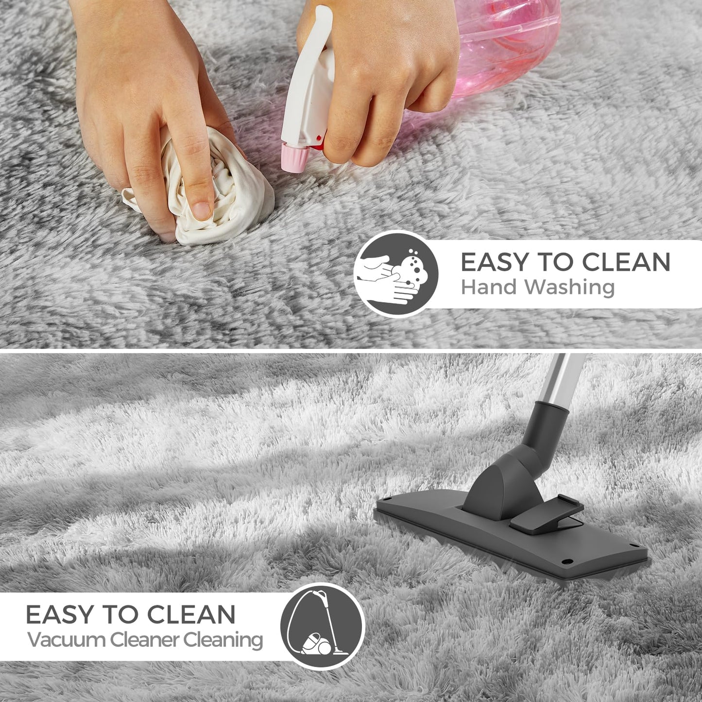 5x8 Grey Ultra-Soft Shag Rug
