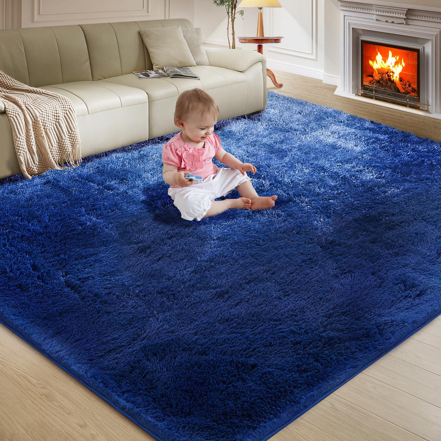 5x8 Grey Ultra-Soft Shag Rug
