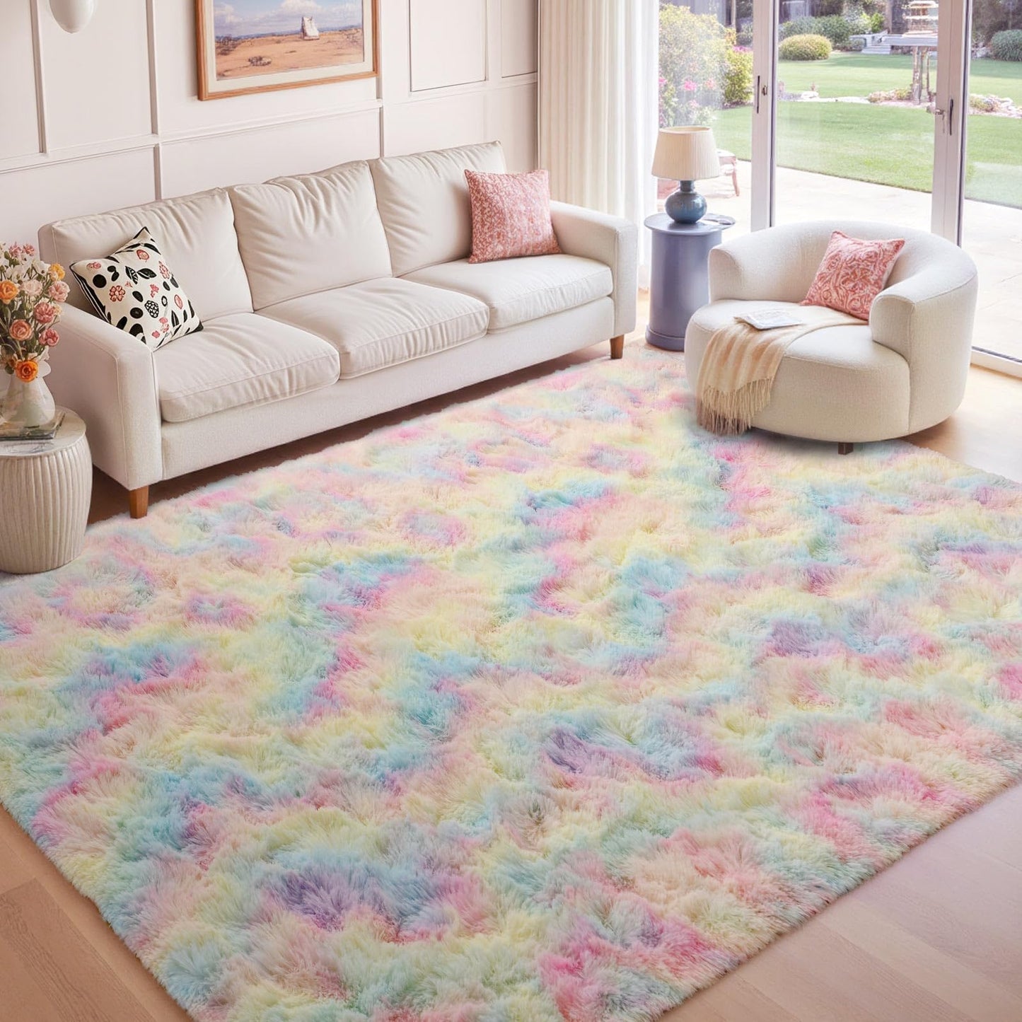 6x9 Ft Dark Grey Shag Area Rug