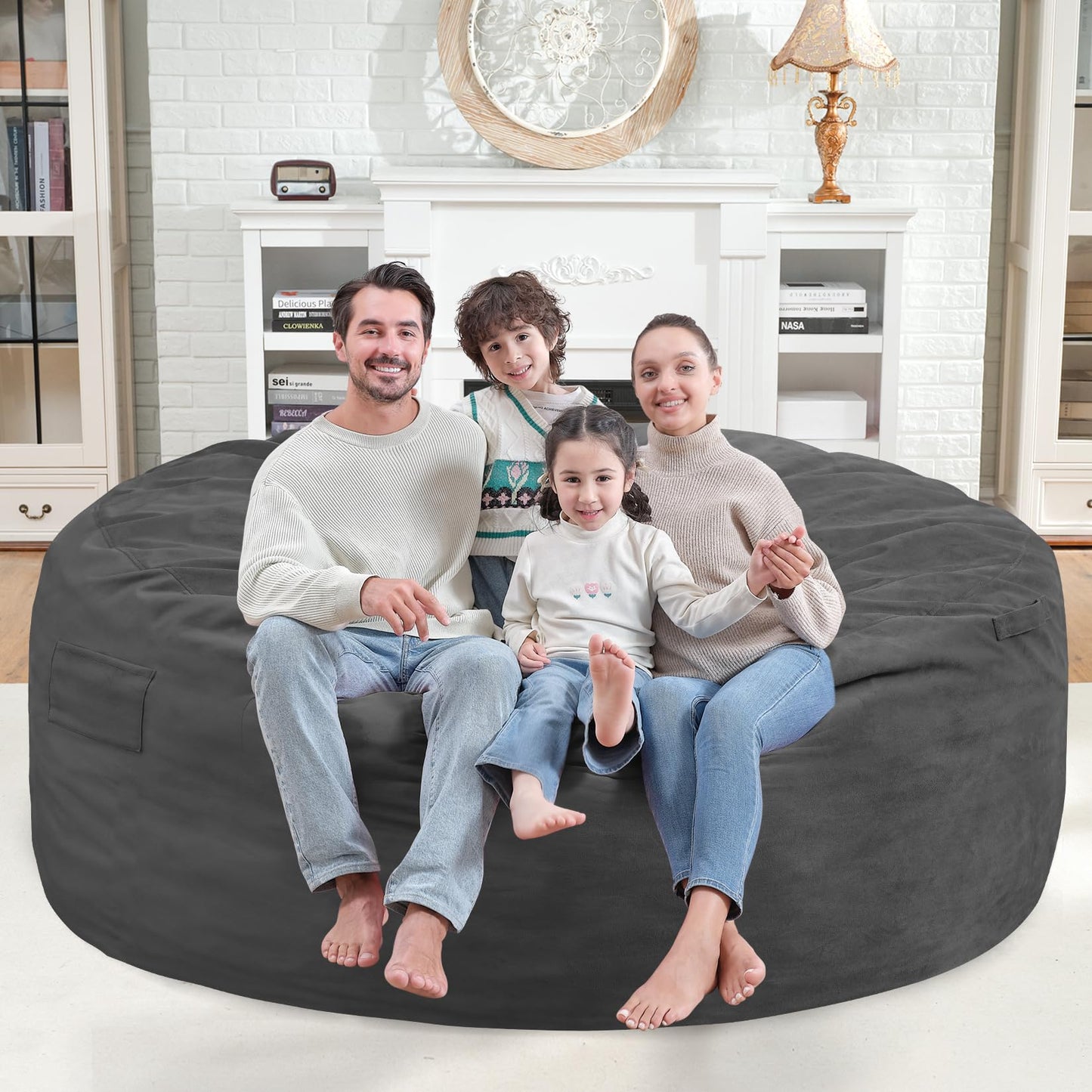5FT Grey Bean Bag Chair