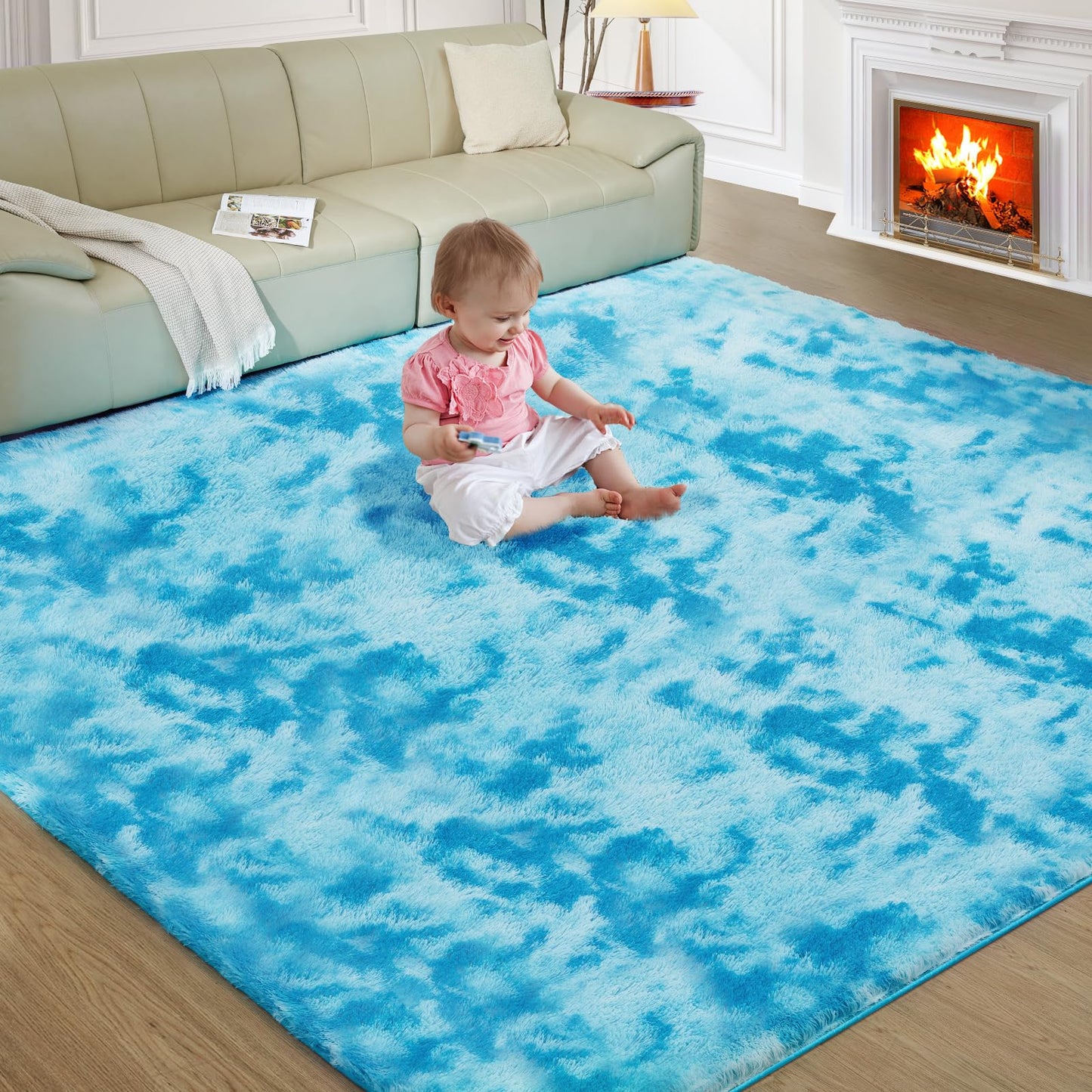 5x8 Grey Ultra-Soft Shag Rug