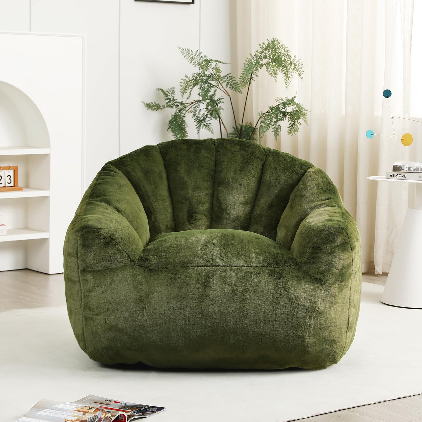 Furniliving White Bean Bag Chair