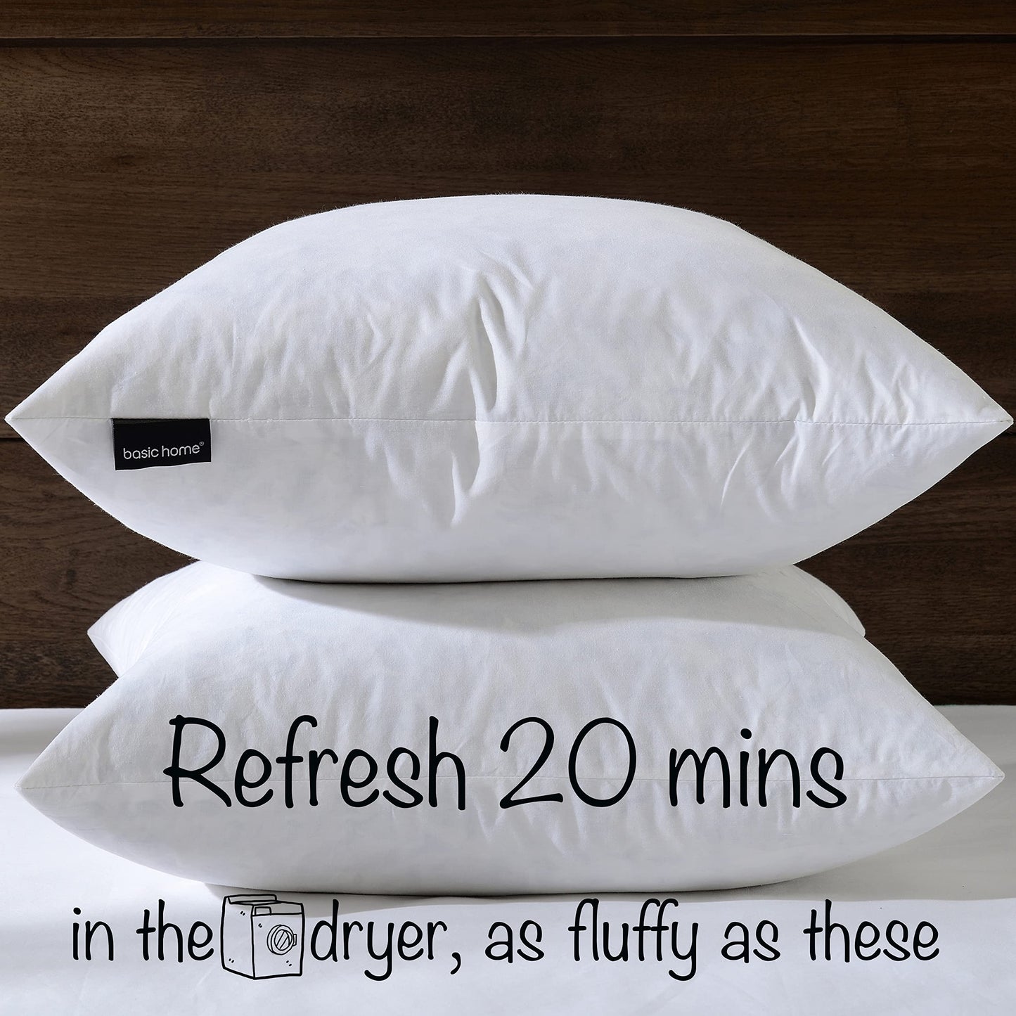 20x20 Pillow Inserts, 2-Pack