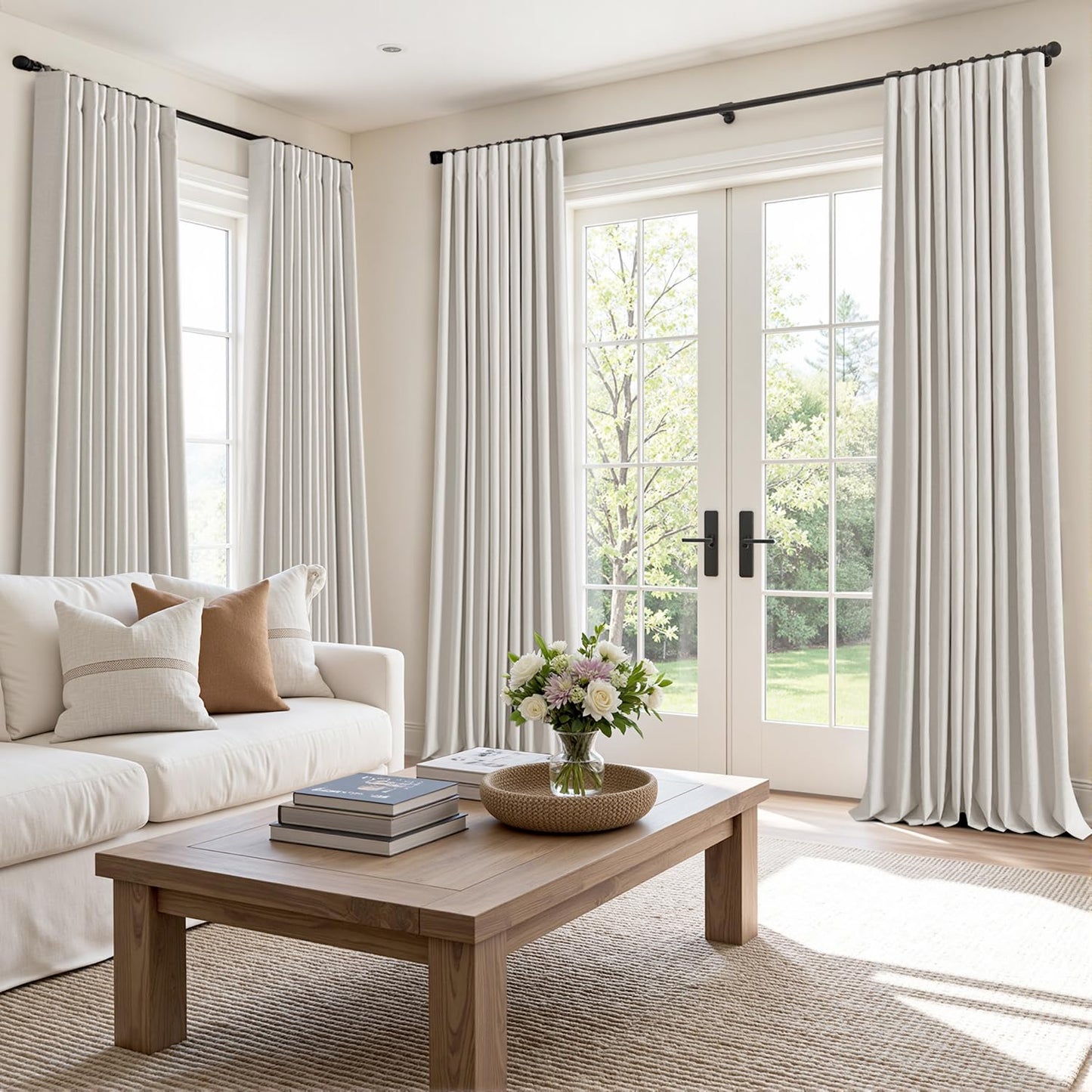 MIULEE Blackout Curtains 96" – Birch, 2 Panels