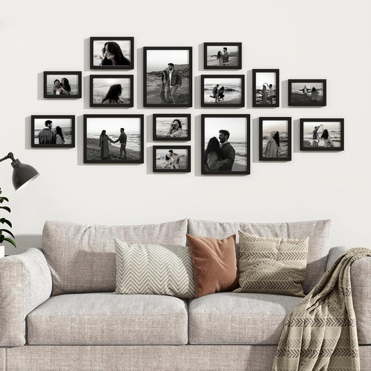 15-Piece Black Wall Frame Set