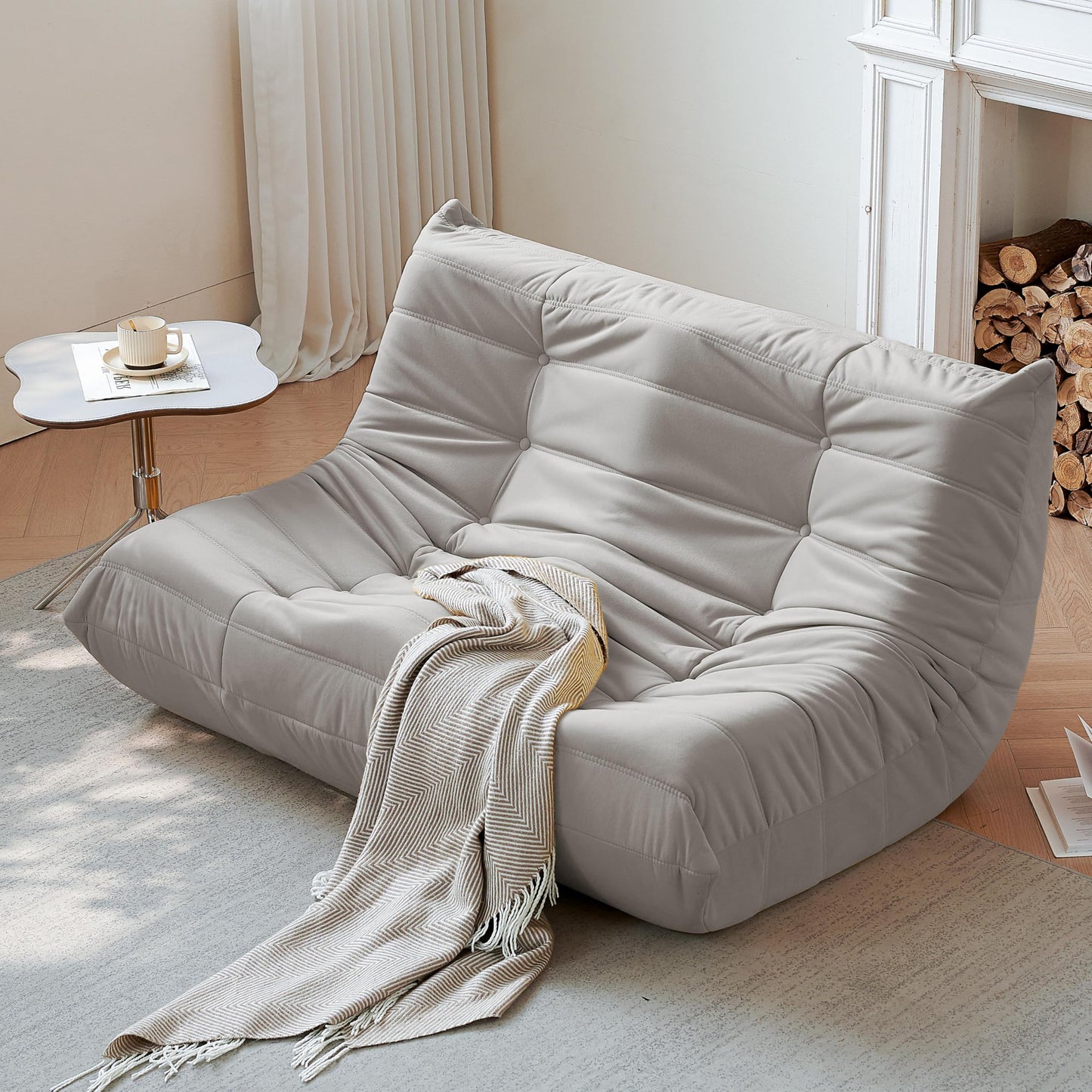 Dark Gray Memory Foam Bean Bag Chair