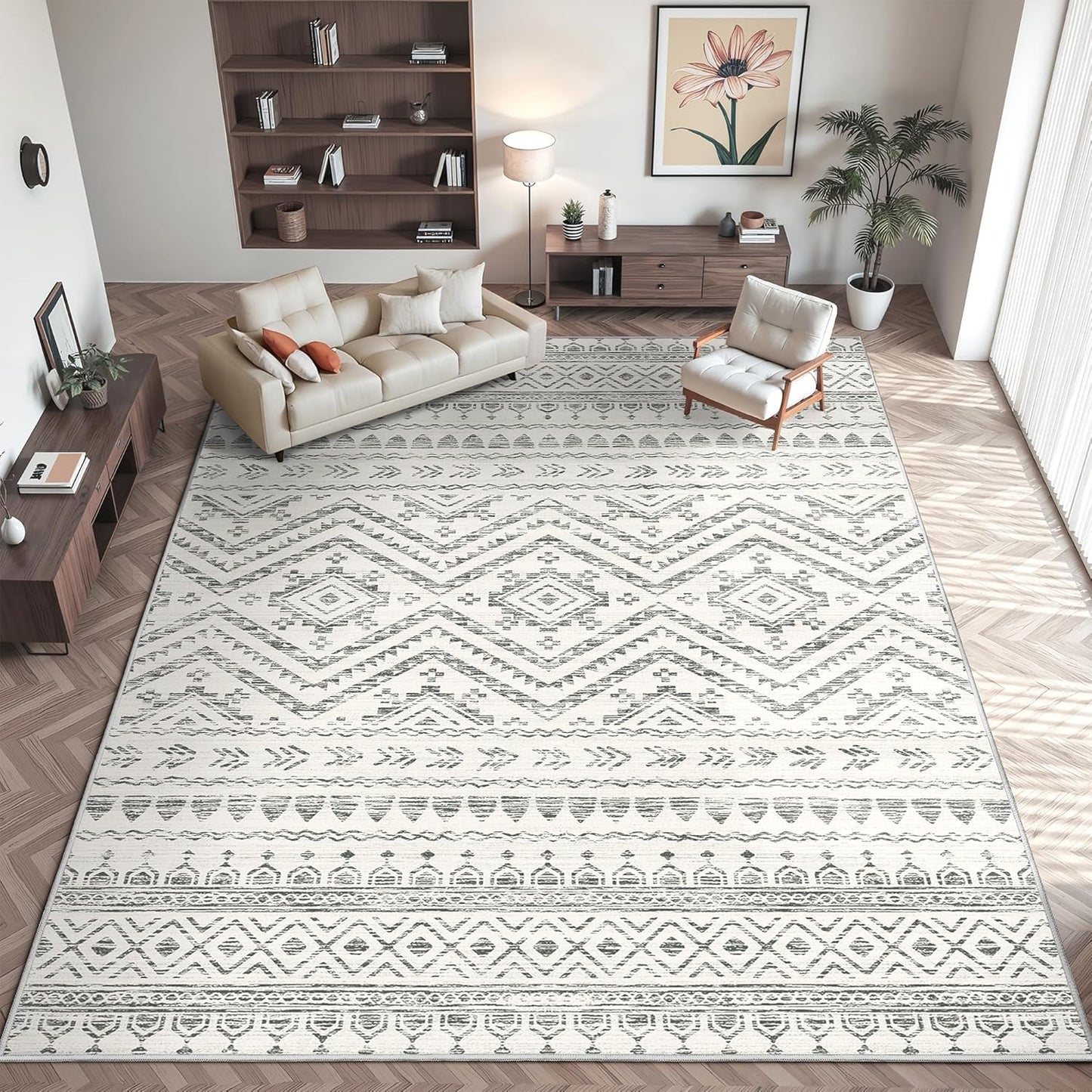 8x10 Grey Moroccan Area Rug